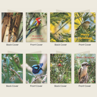 Christmas Australian Bird Greeting Cards (4Pack)
